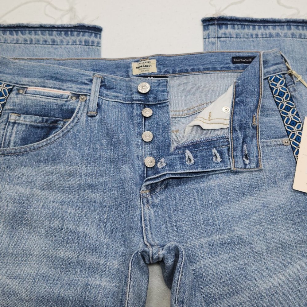 NEW $200 Women's C of H EMERSON Crop Slim Boyfriend Selvedge Blue Jeans size 25 - Picture 3 of 8